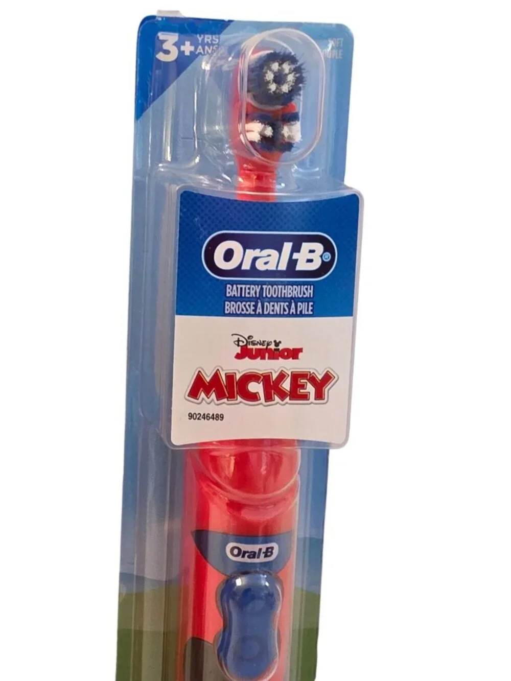 Oral-B Kids Disney Mickey Mouse Battery Powered Toothbrush Soft Bristles 3+ NIP